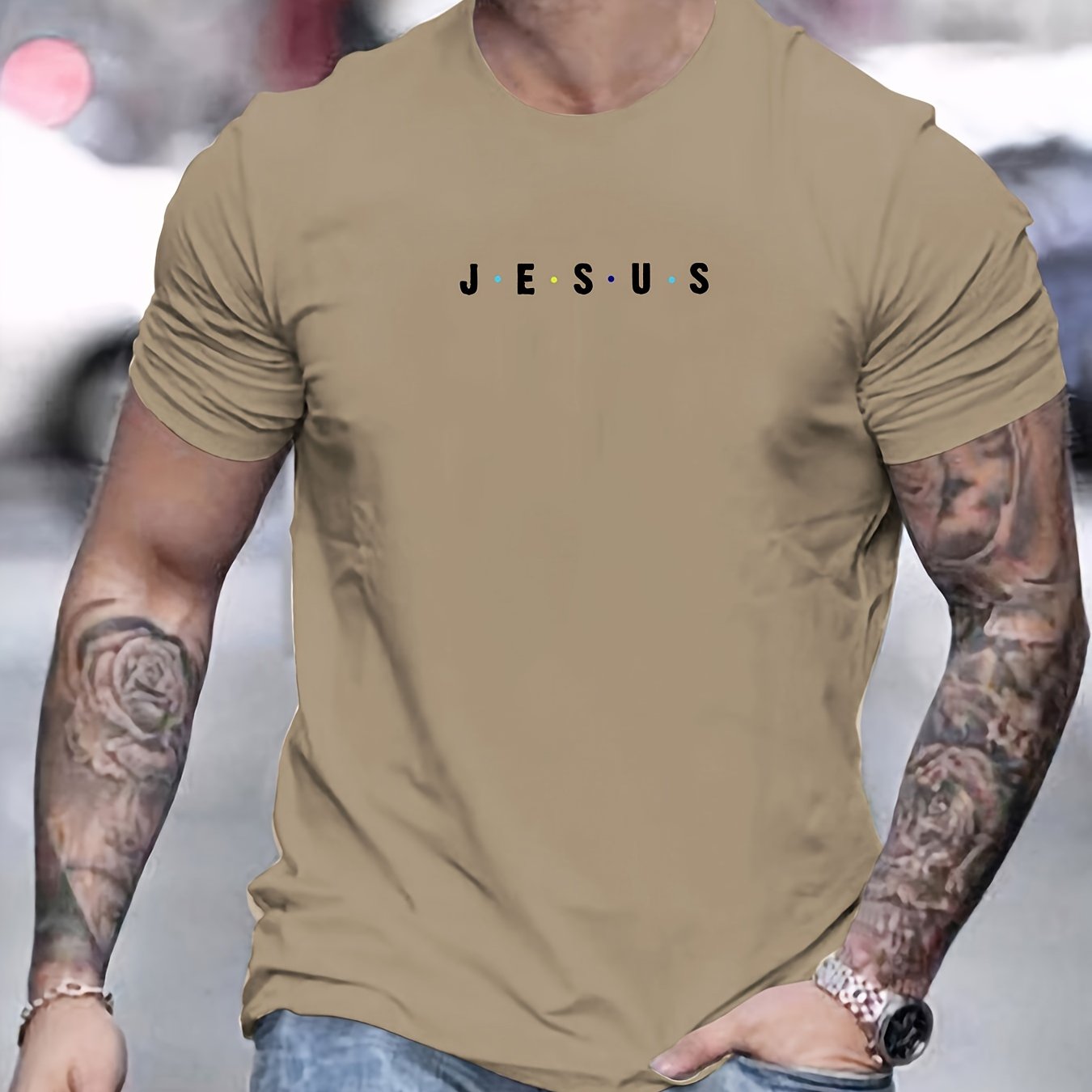 Jesus Minimalist Print Men's T-Shirt