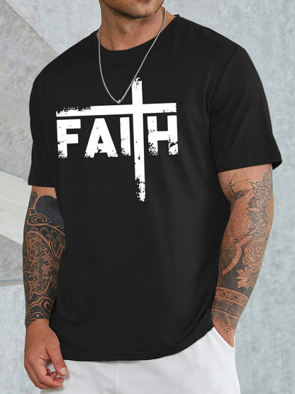 Plus Size Men's FAITH Casual T-Shirt